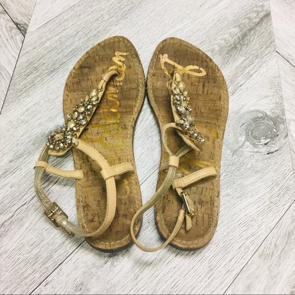 Sam Edelman | Gene Rhinestone Thong Sandals 5.5 - Picture 4 of 8